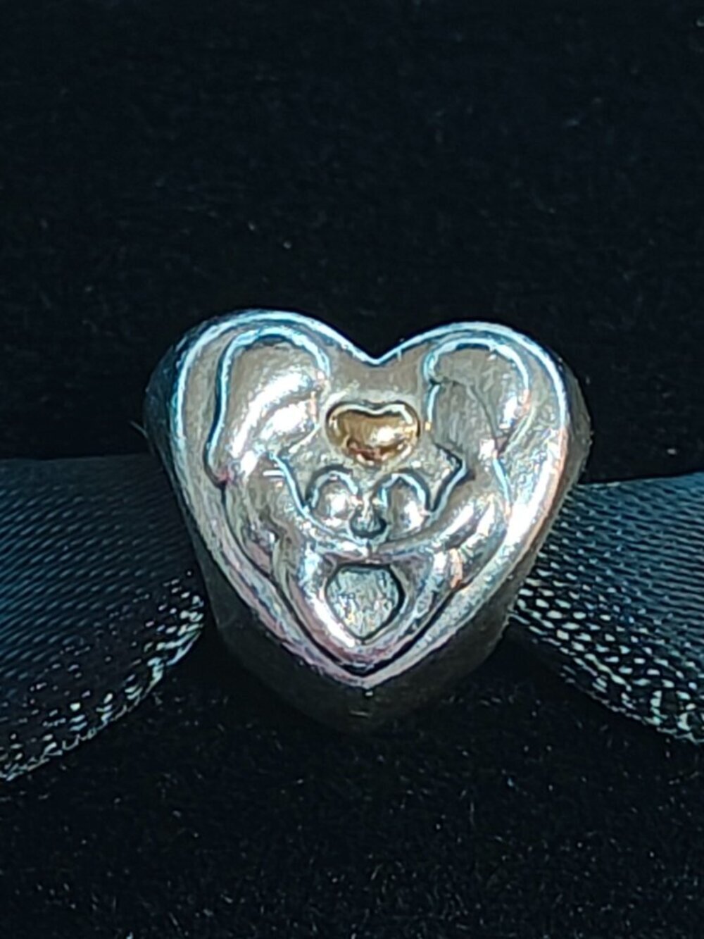 Authentic Pandora Heart of the Family Charm – 791771 Two Tone Retired - Picture 9 of 13